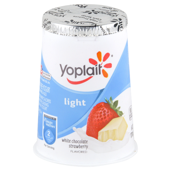 slide 1 of 5, Yoplait Light White Chocolate Strawberry Flavored Fat Free Yogurt, 6 oz