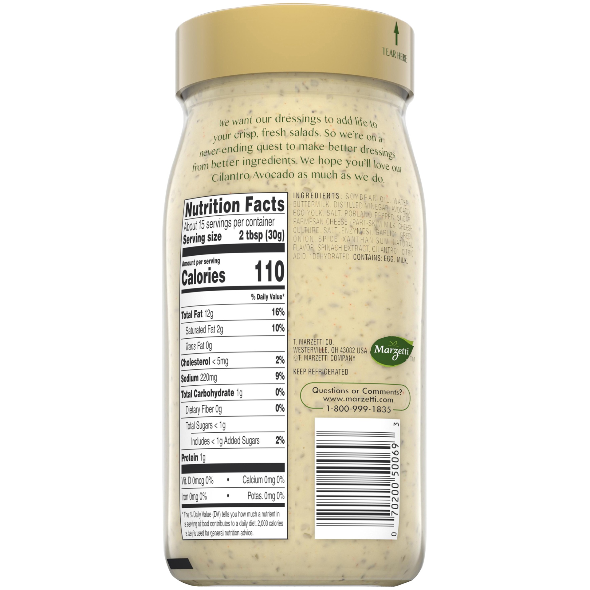 slide 4 of 6, Marzetti Cilantro Avocado Dressing, 15 fl oz