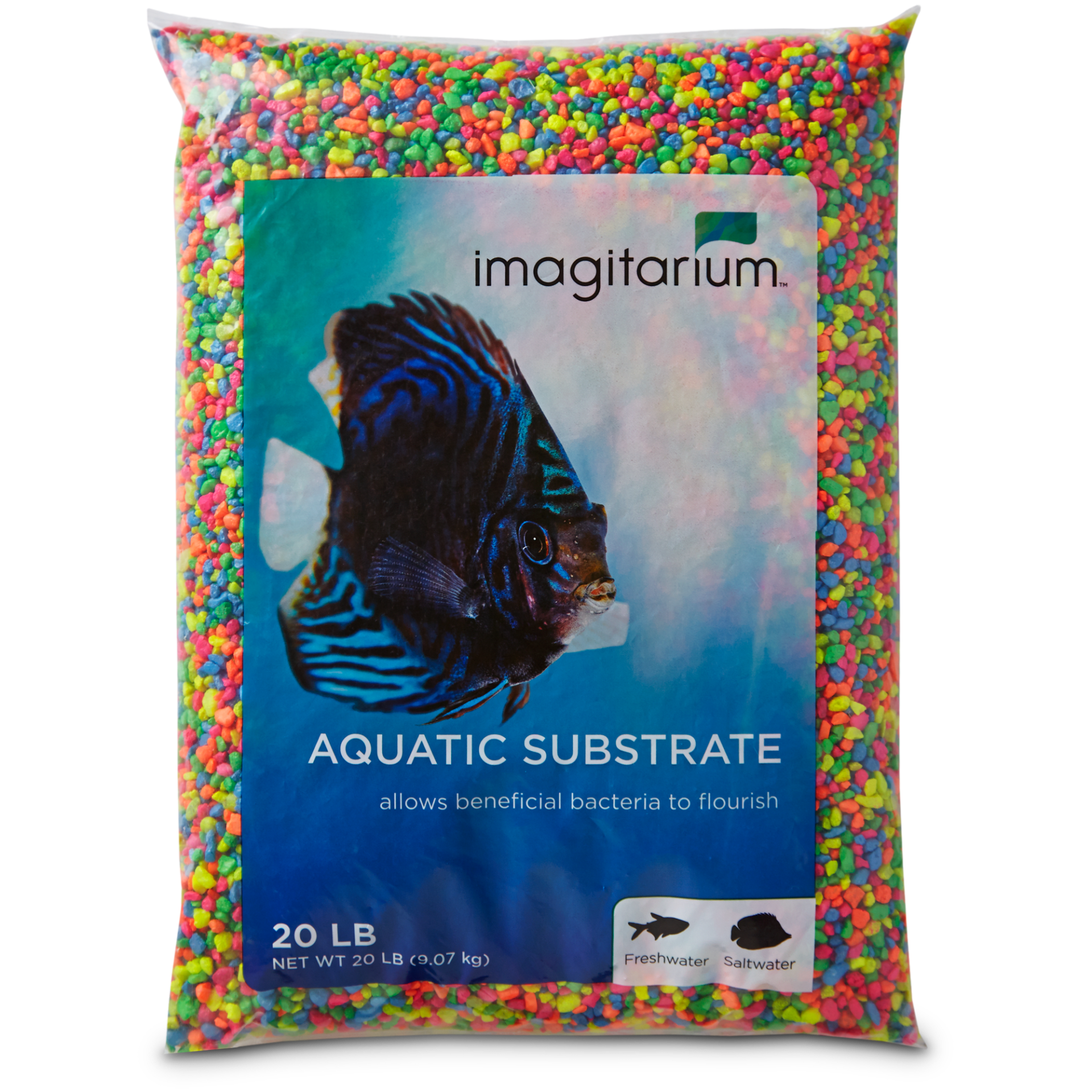 slide 1 of 1, Imagitarium Neon Confetti Mix Aquarium Gravel, 20 lb