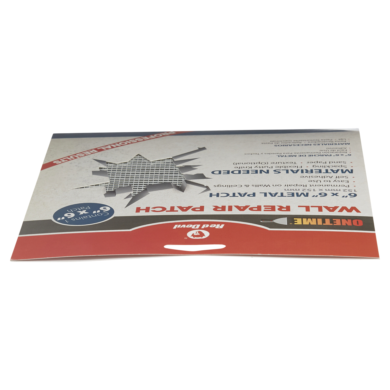 slide 2 of 5, Red Devil 6" x 6" ONETIME Wall Repair Patch, 6 in