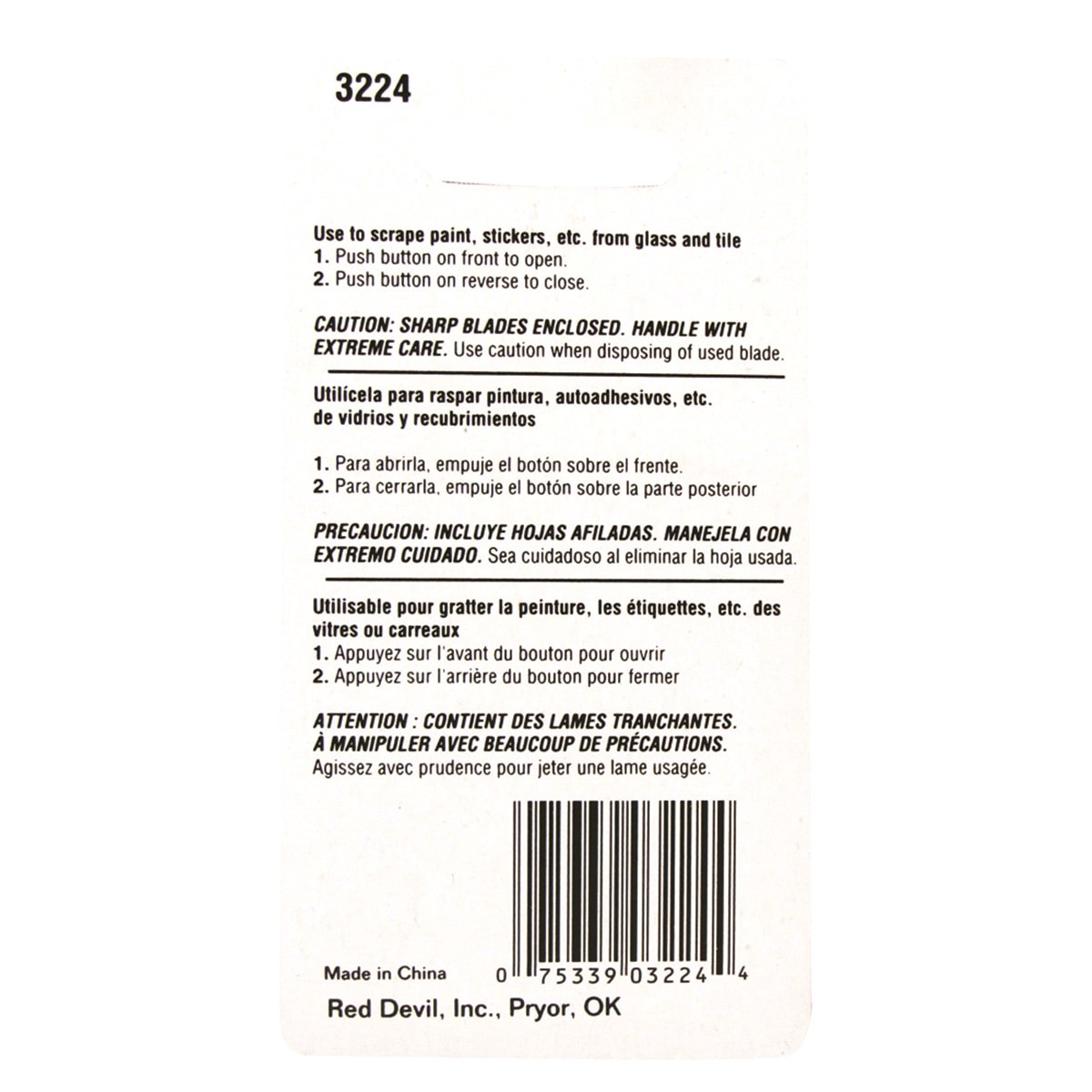 slide 2 of 3, Red Devil Mini Glass Scraper, 1 ct