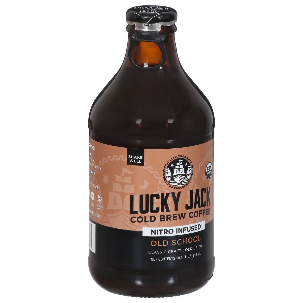 slide 7 of 9, Lucky Jack Nitro Infused Cold Brew Old School Coffee - 10.5 fl oz, 10.5 fl oz