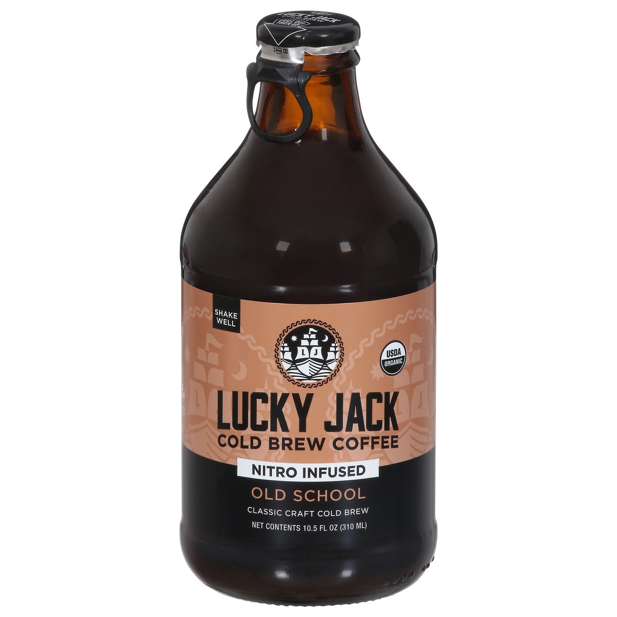 slide 1 of 9, Lucky Jack Nitro Infused Cold Brew Old School Coffee - 10.5 fl oz, 10.5 fl oz