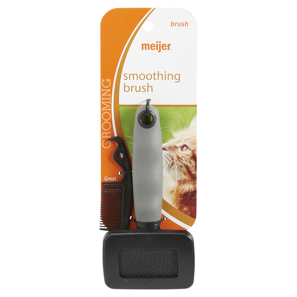 slide 1 of 2, Meijer Self Clean Slicker Cat Brush, SM