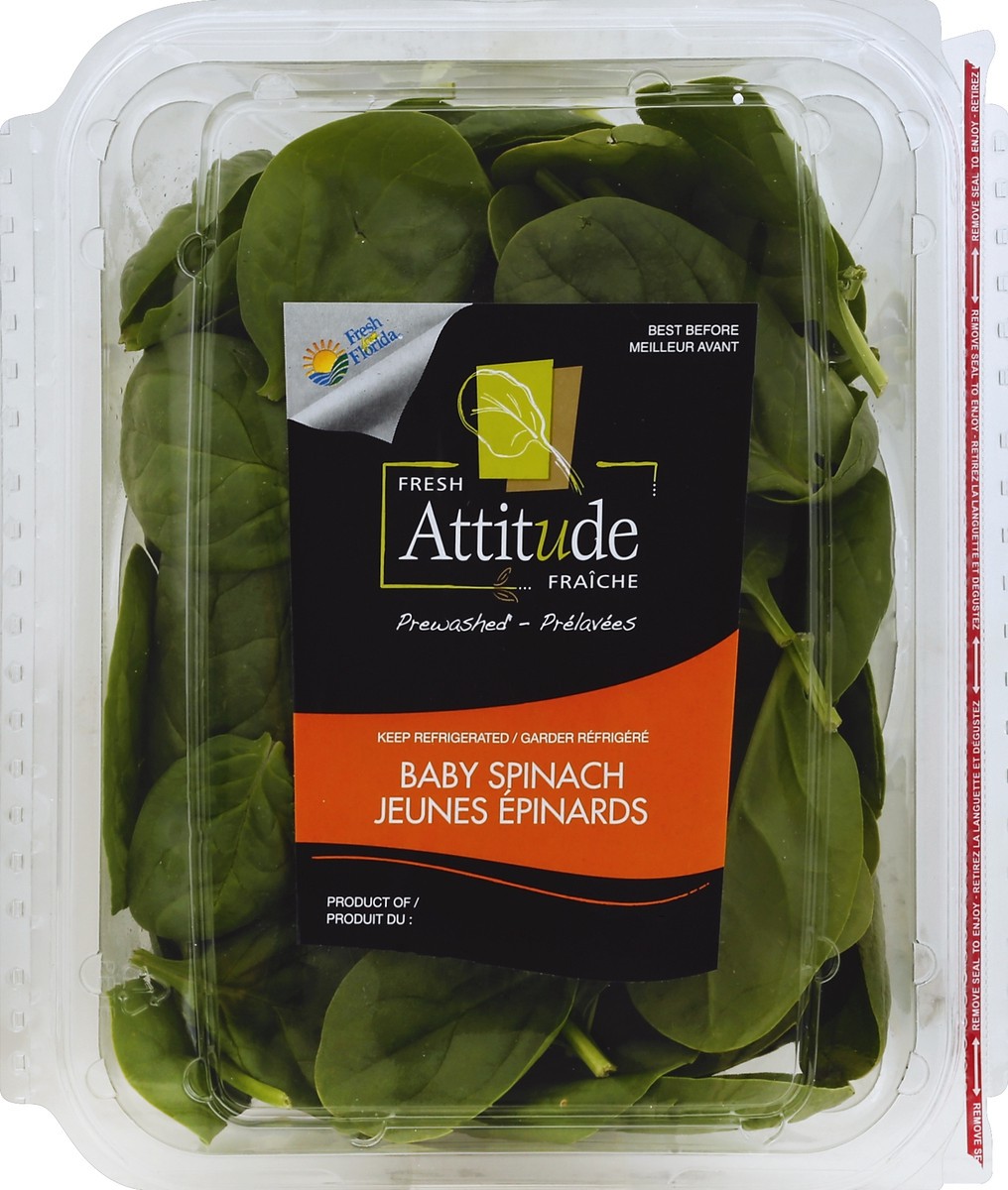 slide 1 of 4, Fresh Attitude Baby Spinach, 5 oz