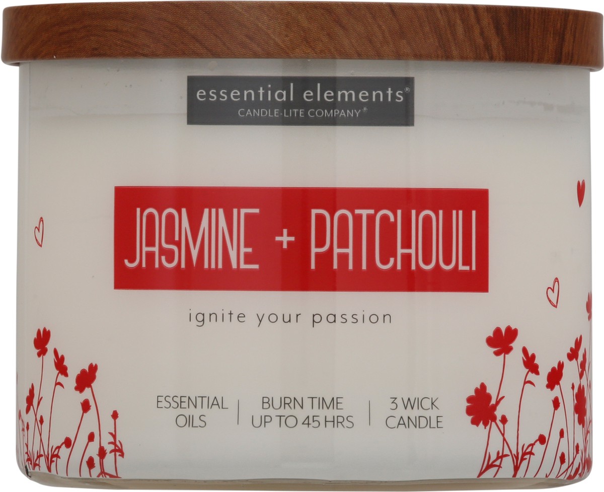 slide 4 of 9, Essential Elements Jasmine + Patchouli Candle 1 ea, 1 ct