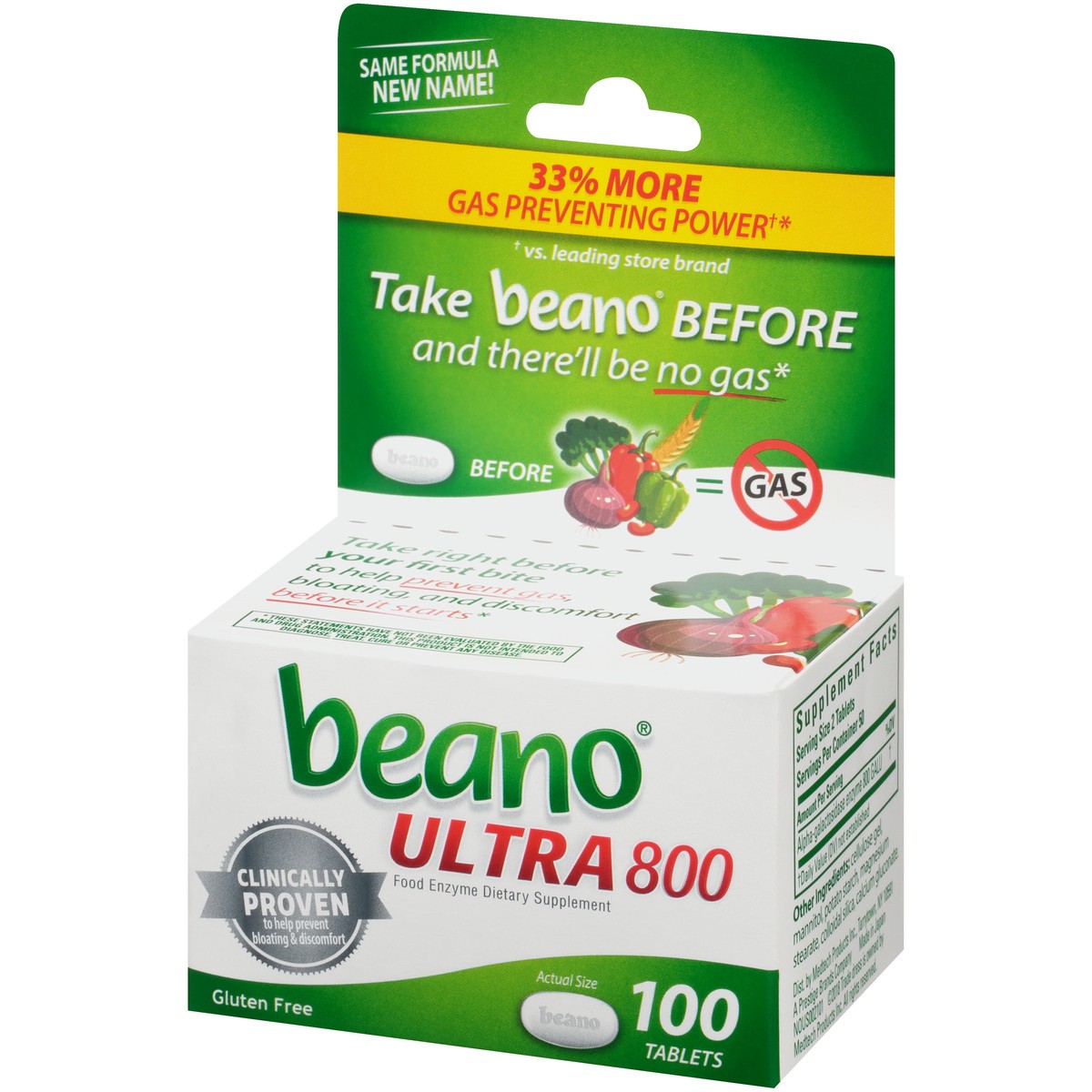 slide 7 of 10, Beano Extra Strength Tablets, 100 ct