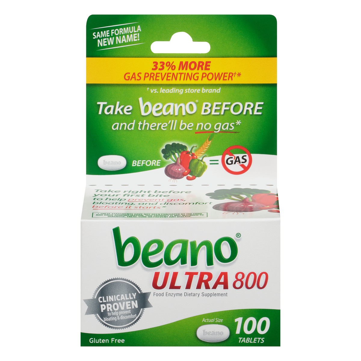 slide 10 of 10, Beano Extra Strength Tablets, 100 ct