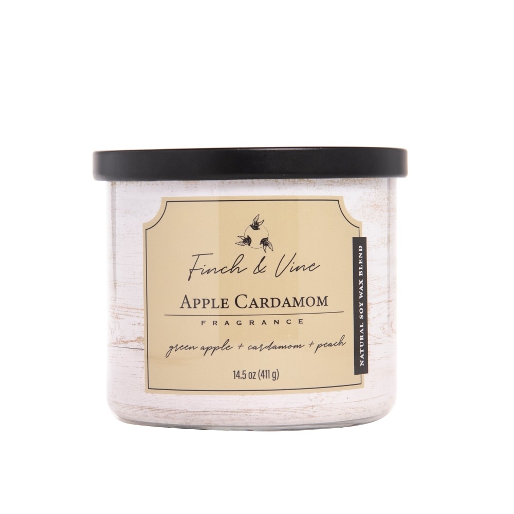 slide 1 of 1, Finch & Vine Apple Cardamom Fragranced Candle, 14.5 oz