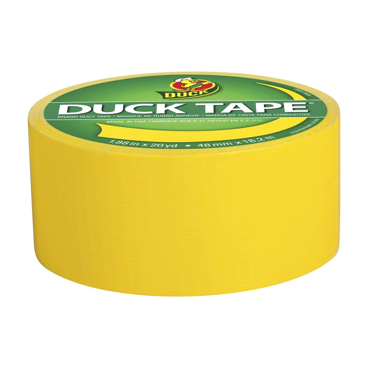 slide 2 of 2, Duck 1.88" x 20yd Duct Industrial Tape Yellow, 20 yd
