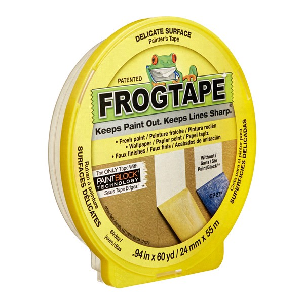 slide 18 of 29, Duck Frogtape, Yellow, Delicate Surface, 0.94 in x 60 yd