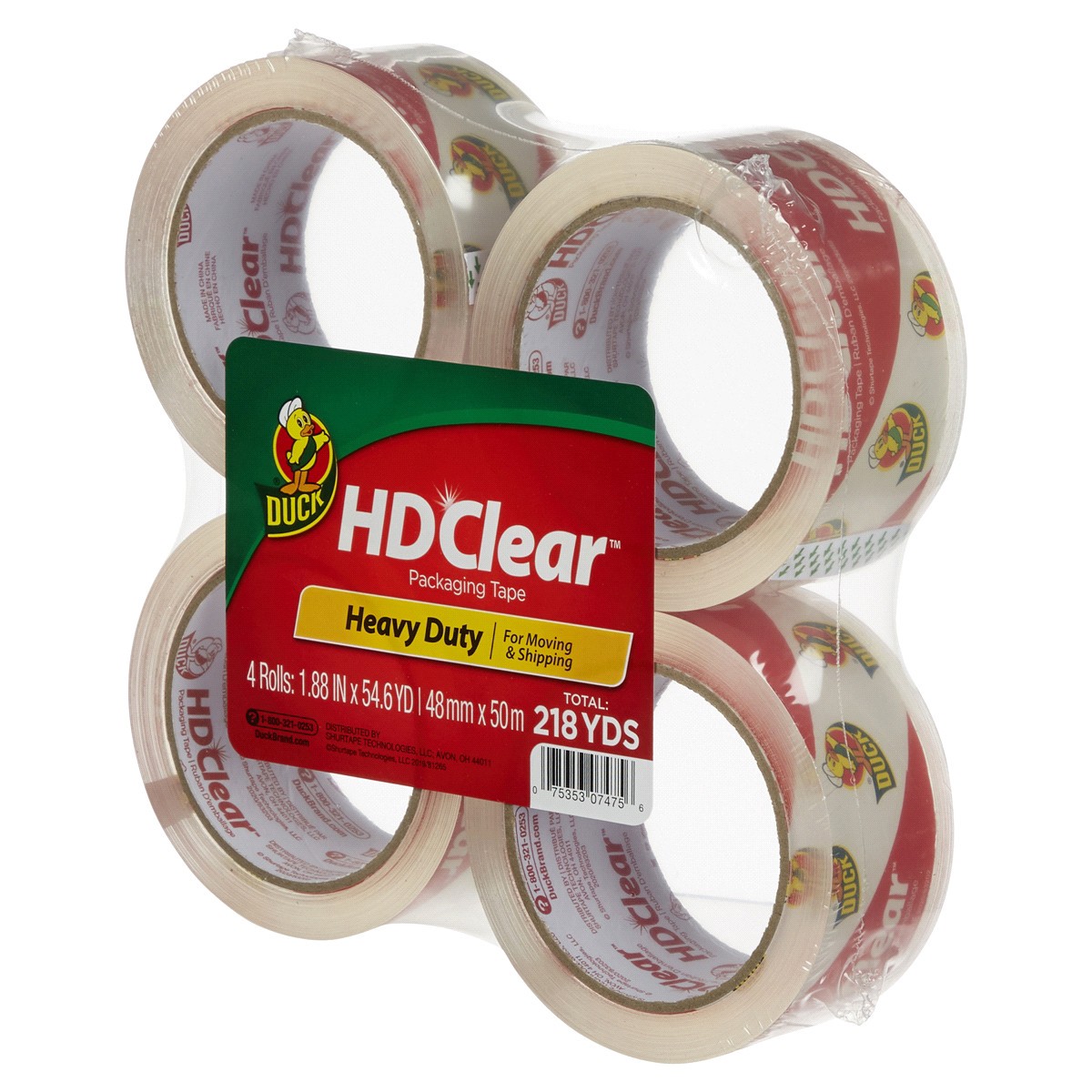 slide 21 of 29, Duck Heavy Duty Packaging Tape - Clear, 4 ct