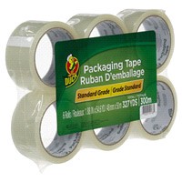 slide 10 of 29, Duck Brand Packaging Tape, 1.88-Inch x 54.6 Yards, 6 Rolls Clear, 6 ct; 1.88 in x 54.6 in