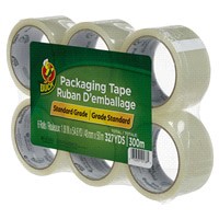 slide 5 of 29, Duck Brand Packaging Tape, 1.88-Inch x 54.6 Yards, 6 Rolls Clear, 6 ct; 1.88 in x 54.6 in