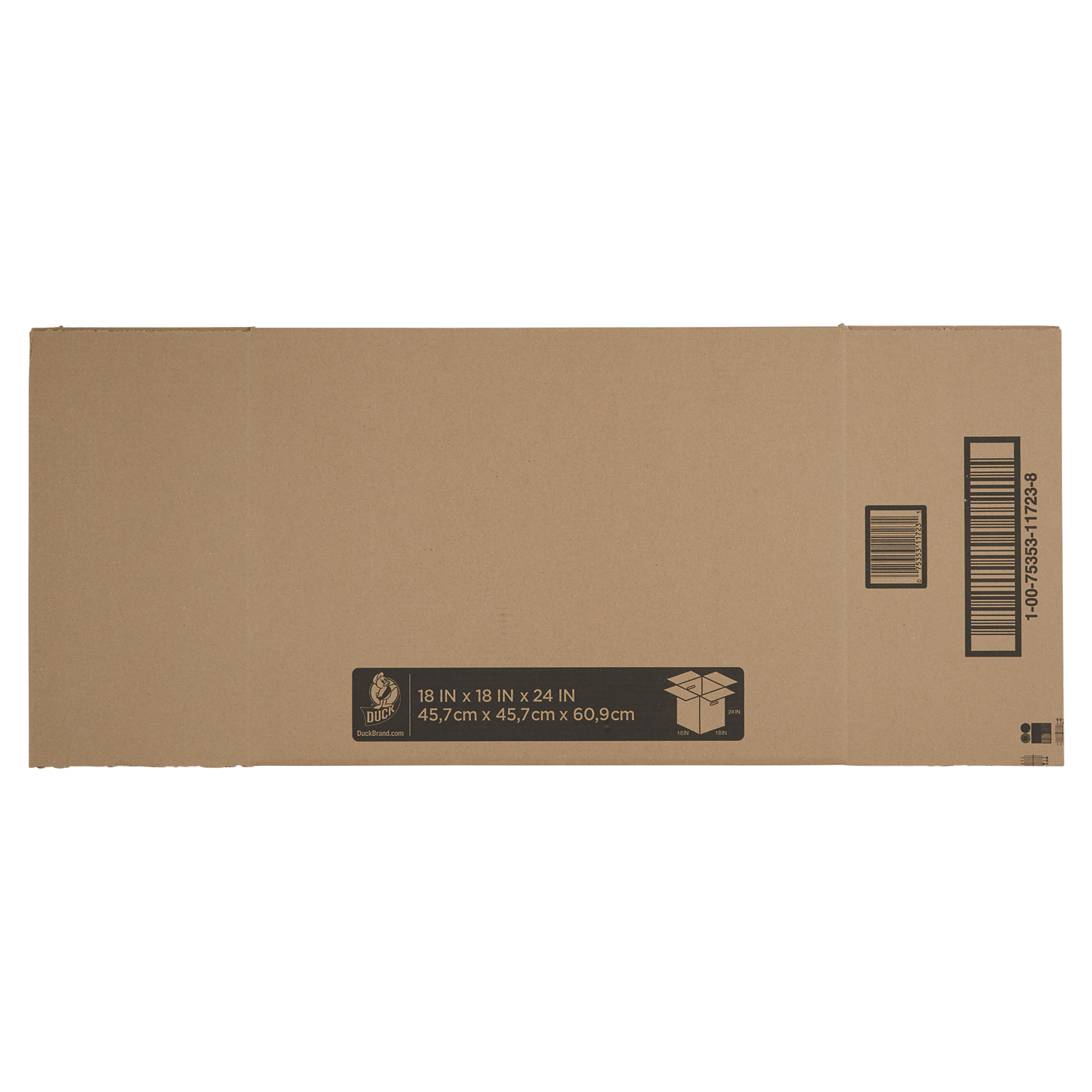 slide 1 of 5, Duck Brand Kraft Moving And Storage Box - Brown, 18 in x 18 in x 24 in