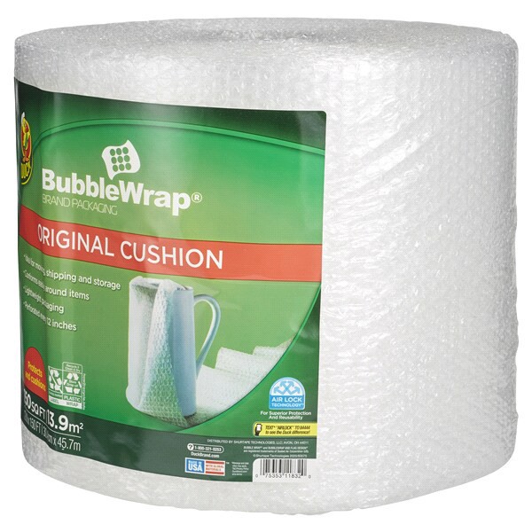 slide 22 of 29, Duck Original Bubble Wrap Cushioning - Transparent, 150 sq ft