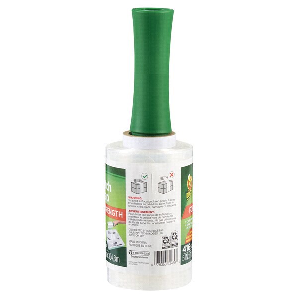 slide 4 of 5, Duck Brand Stretch Wrap - Clear, 1000 ft x 5 in