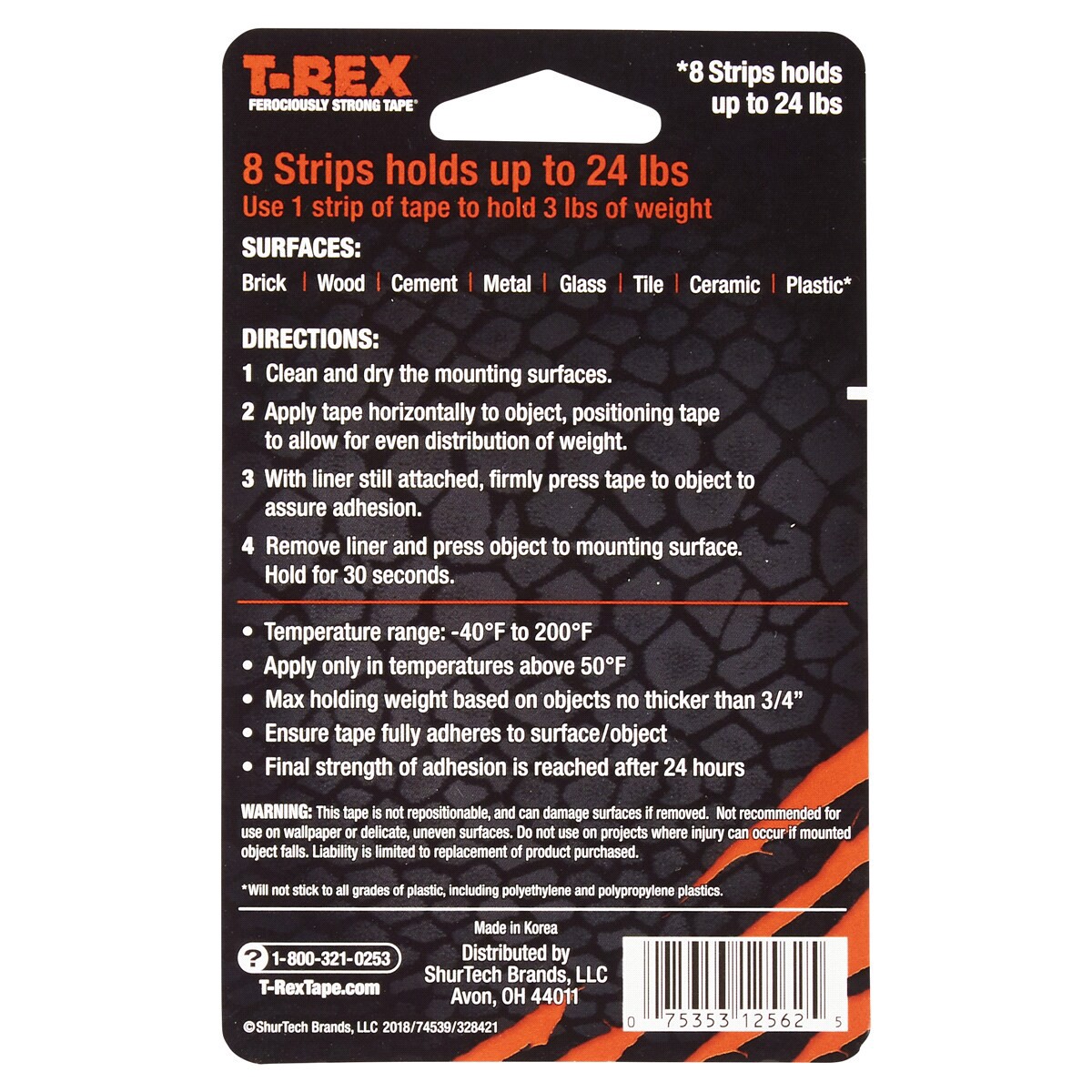 slide 2 of 2, T-Rex Extreme Tread Tape, 2 in. x 8 in., 3 ct