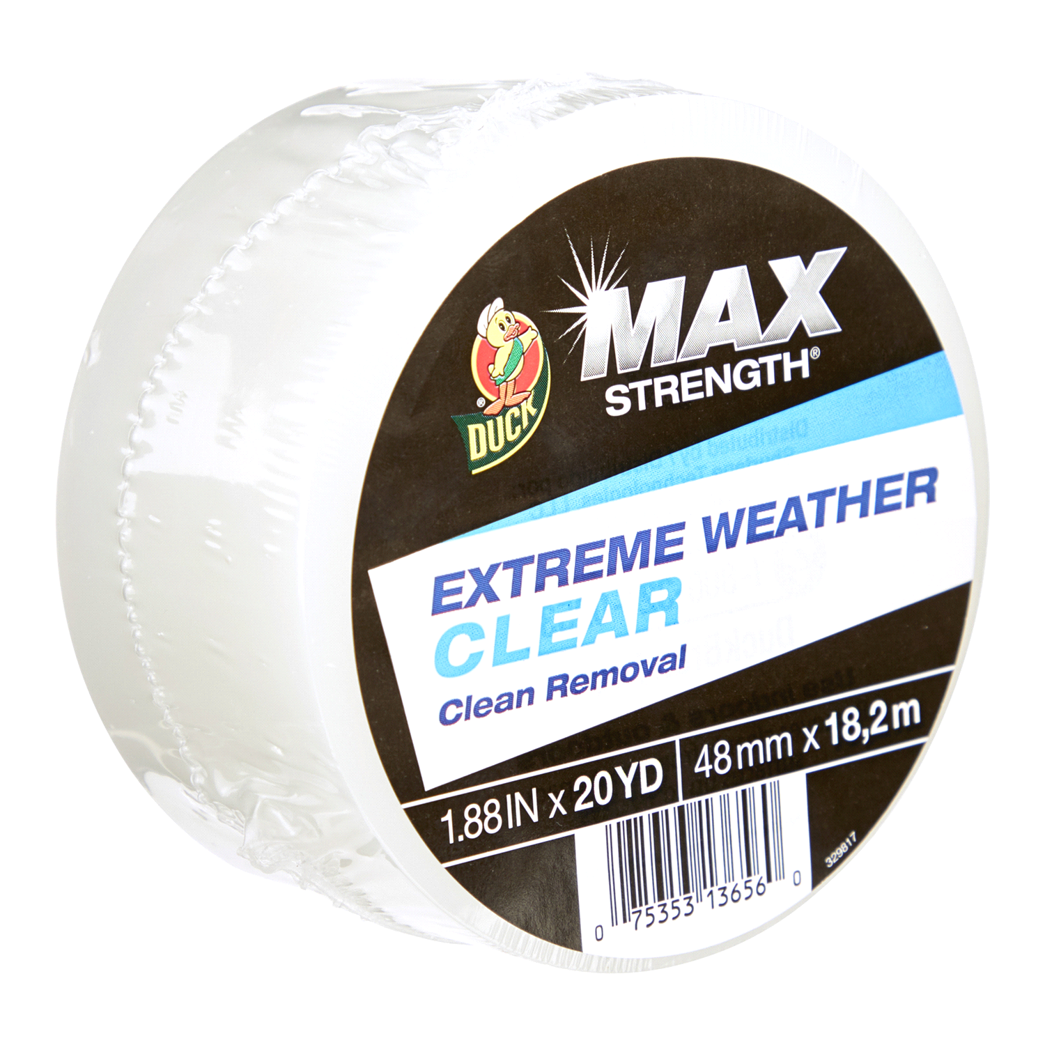 slide 4 of 5, Duck uck Max Extreme Weather Repair Tape - Clear, 1.88 in. x 20yd, 20 yd