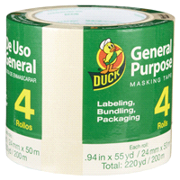 slide 15 of 29, Duck General Purpose Masking Tape, 4 ct