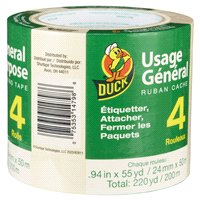 slide 6 of 29, Duck General Purpose Masking Tape, 4 ct