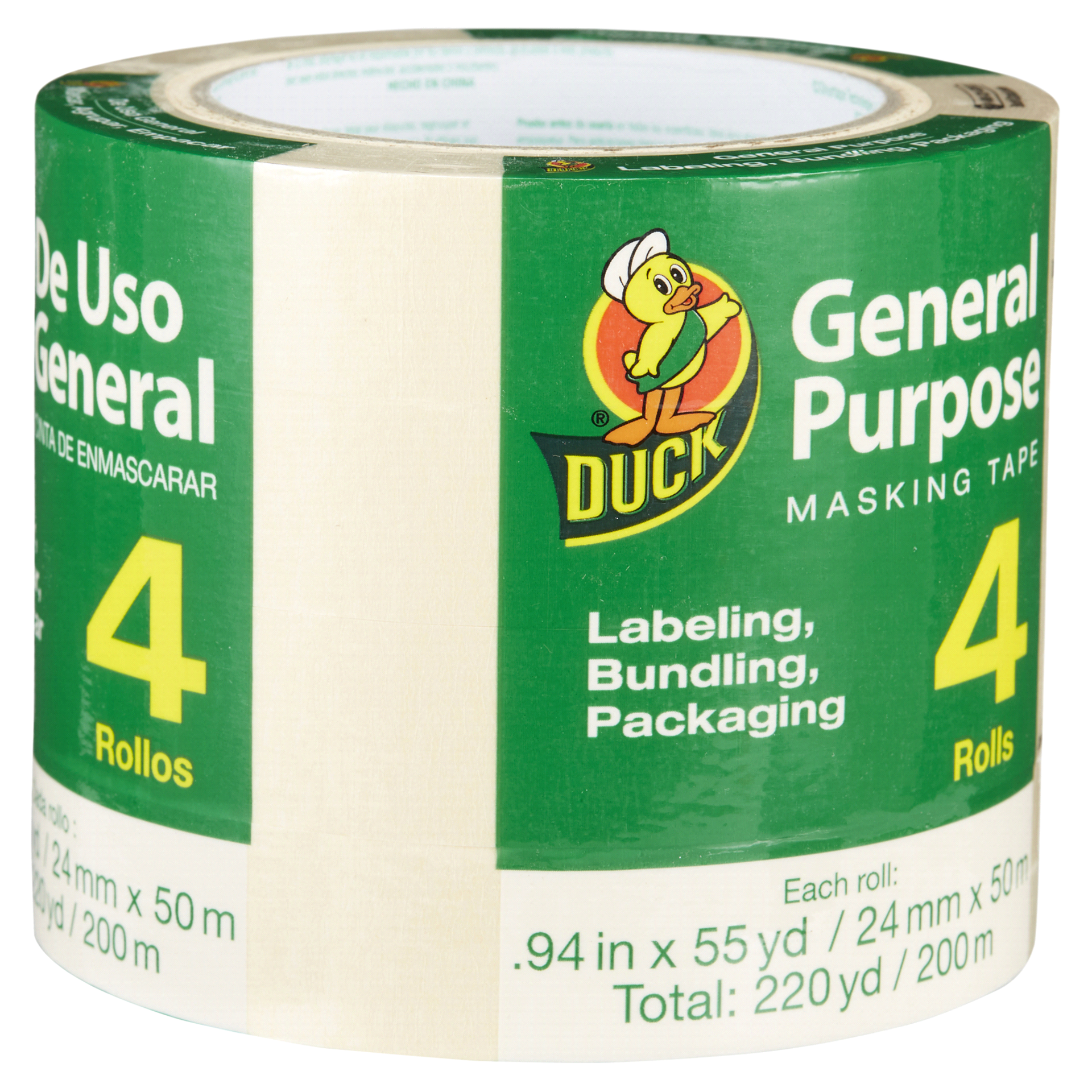 slide 29 of 29, Duck General Purpose Masking Tape, 4 ct