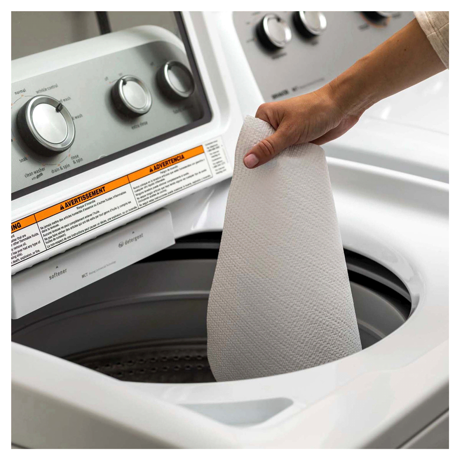 slide 2 of 2, DUCK Smooth Top Easy Liner Brand Shelf Liner, White, 12" x 10', 12 in x 10 in