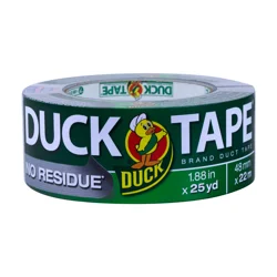 No Residue Duck Tape Brand Duct Tape - Silver, 1.88 in. x 25 yd.