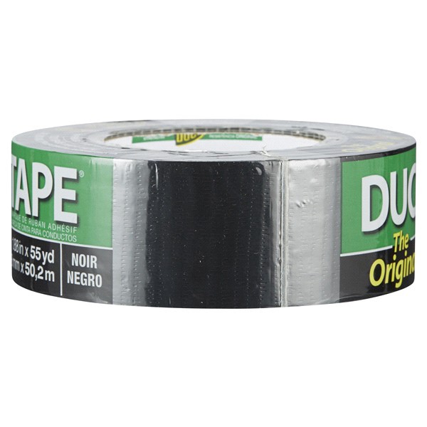slide 12 of 29, Duck Brand The Original Strength Duck Tape Brand Duct Tape- Black, 1.88 in. x 55 yd., 1 ct