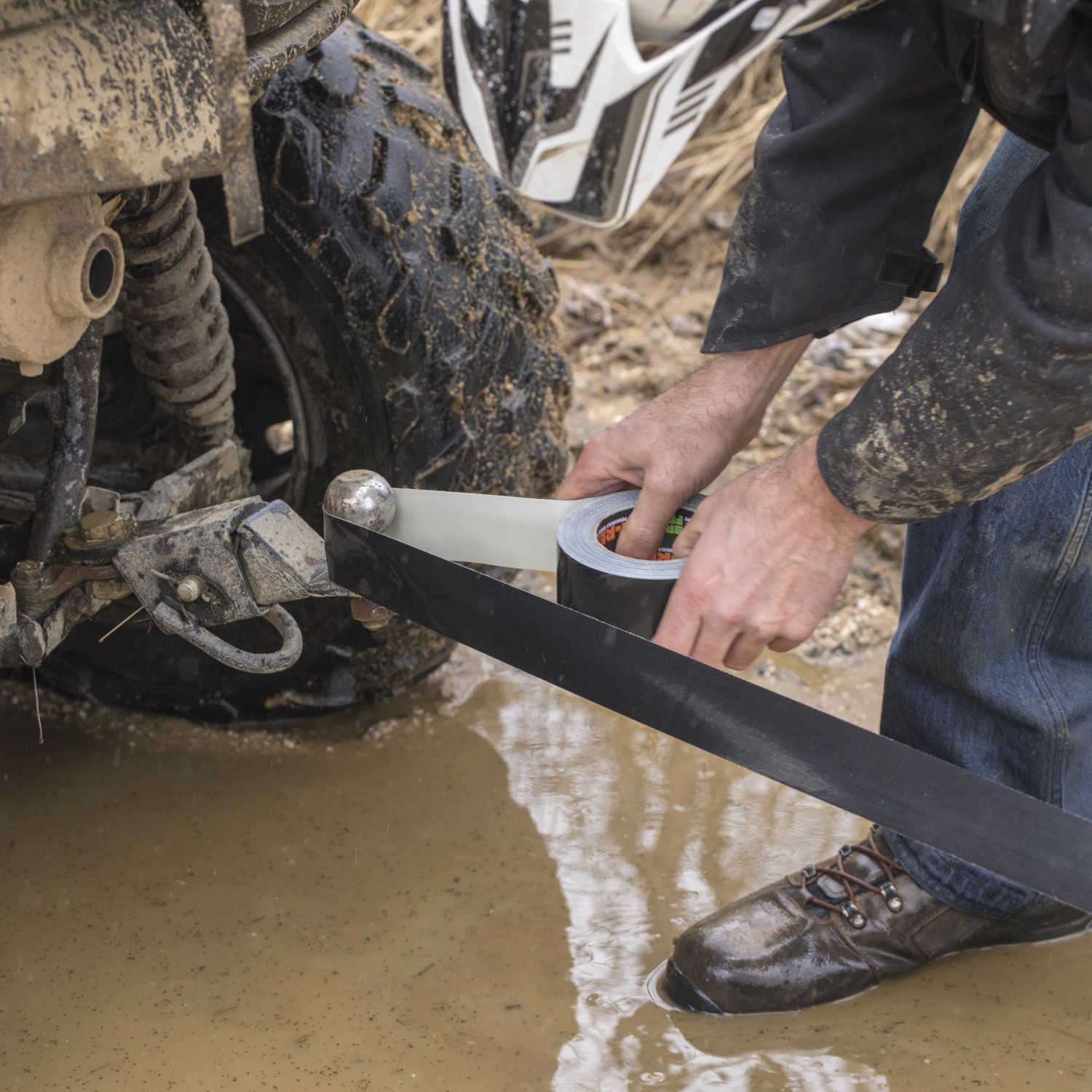 slide 3 of 5, T-Rex -Rex Brute Force - Black, 1.88 in. x 10 yd., 10 yd