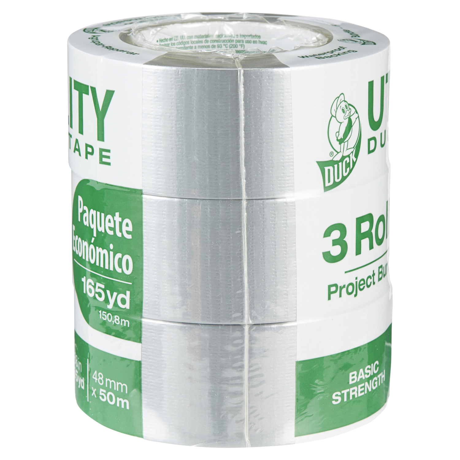 slide 2 of 5, Utility Duck Tape Brand Duct Tape - Silver, 1.88 in. x 55 yd., 3 ct
