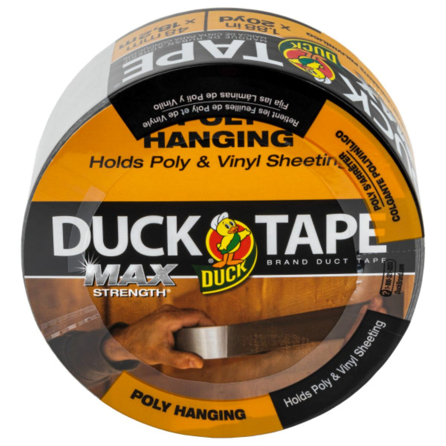 slide 3 of 3, Duck Tape Max Strength Poly Hanging, 20 yd, 20 yd