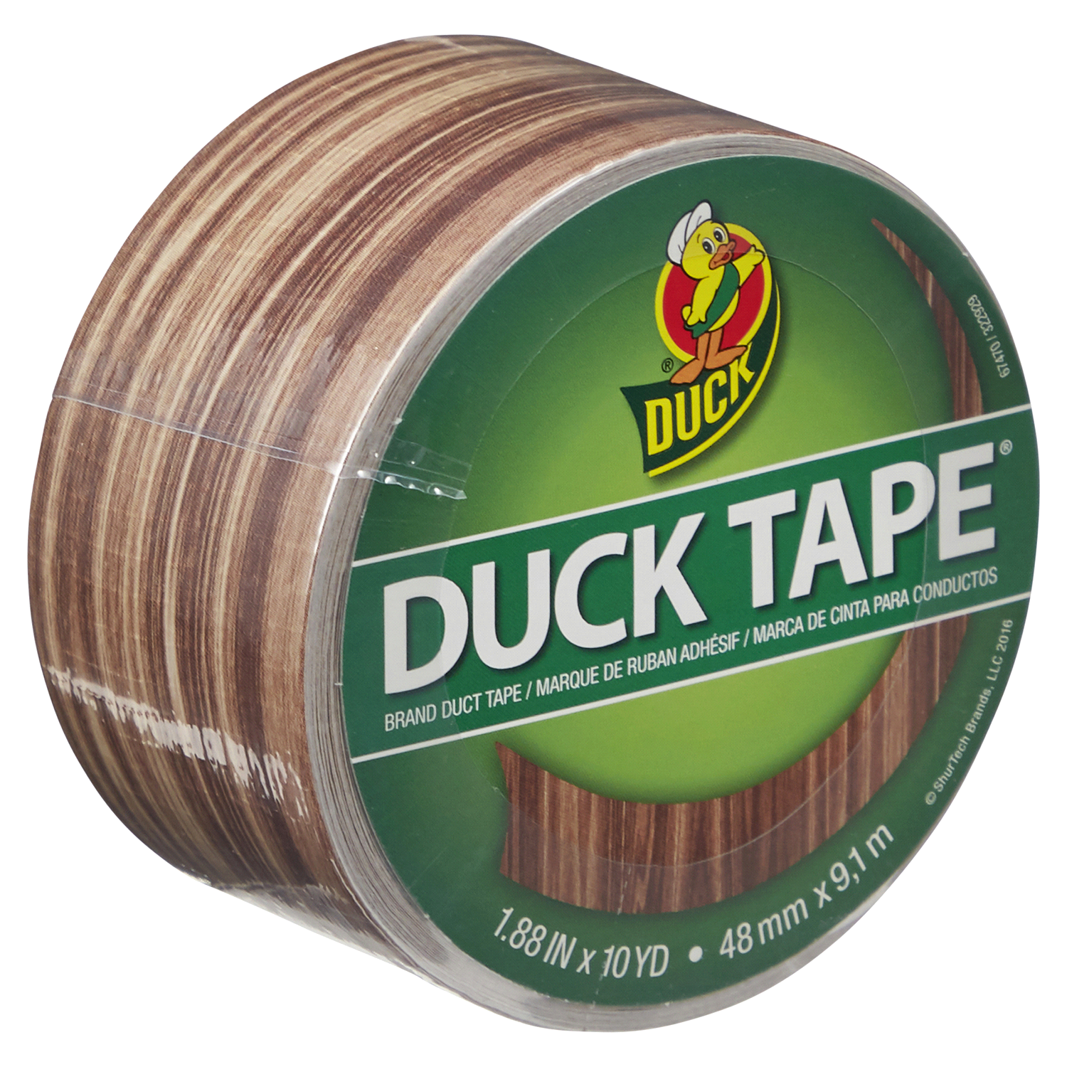 slide 4 of 5, Duck Brand Woodgrain, 10 yd, 10 yd