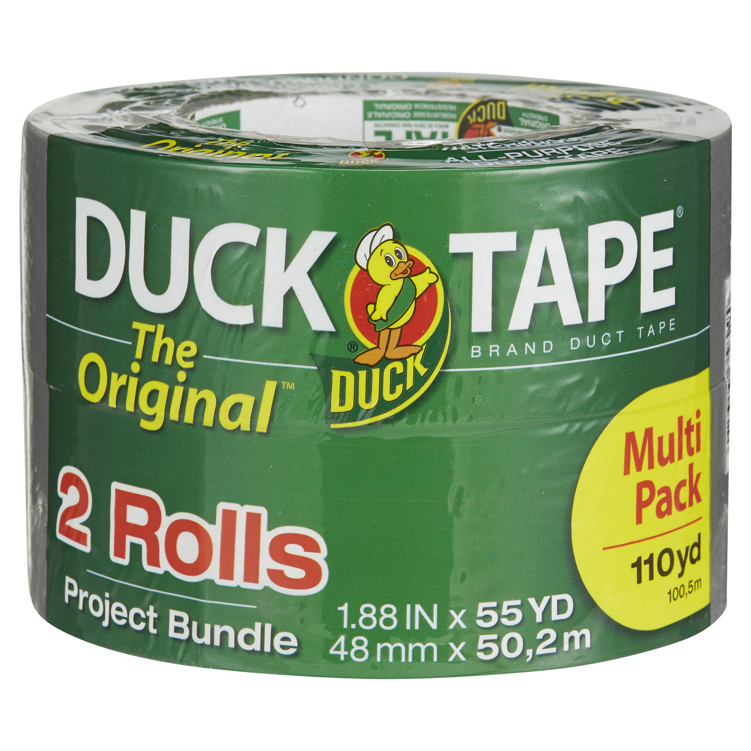 slide 1 of 1, Duck Brand The Original Strength Duck Tape Brand Duct Tape- Silver, 1.88 in. x 55 yd., 2 ct