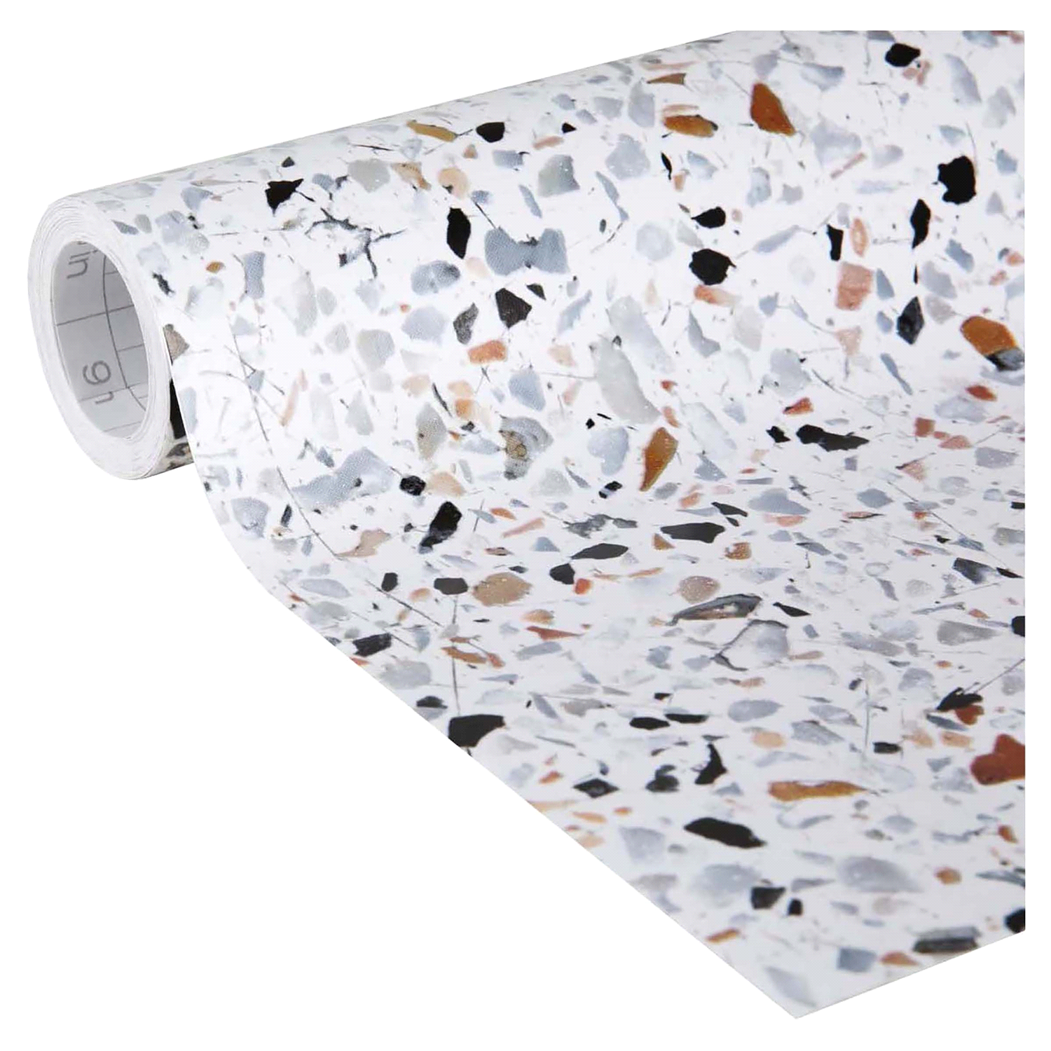 slide 2 of 3, Duck EasyLiner Adhesive Surfaces Shelf Liner - Terrazzo, 20 in. x, 15 ft