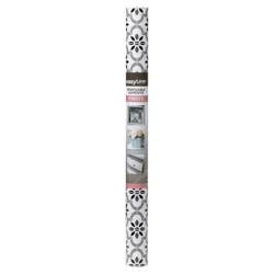 Duck EasyLiner Adhesive Laminate, Black and White Tile, 20 in. x