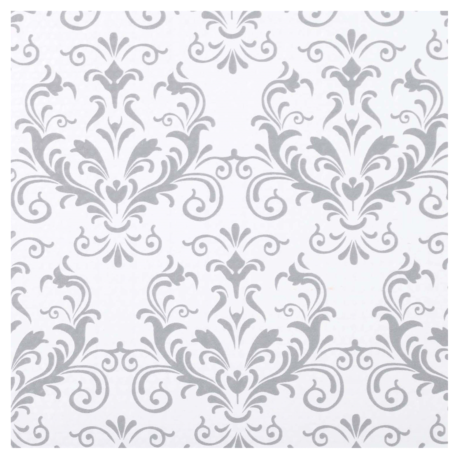 slide 2 of 2, Duck Smooth Top EasyLiner Brand Shelf Liner - Grey Damask, 12 in. x, 10 ft