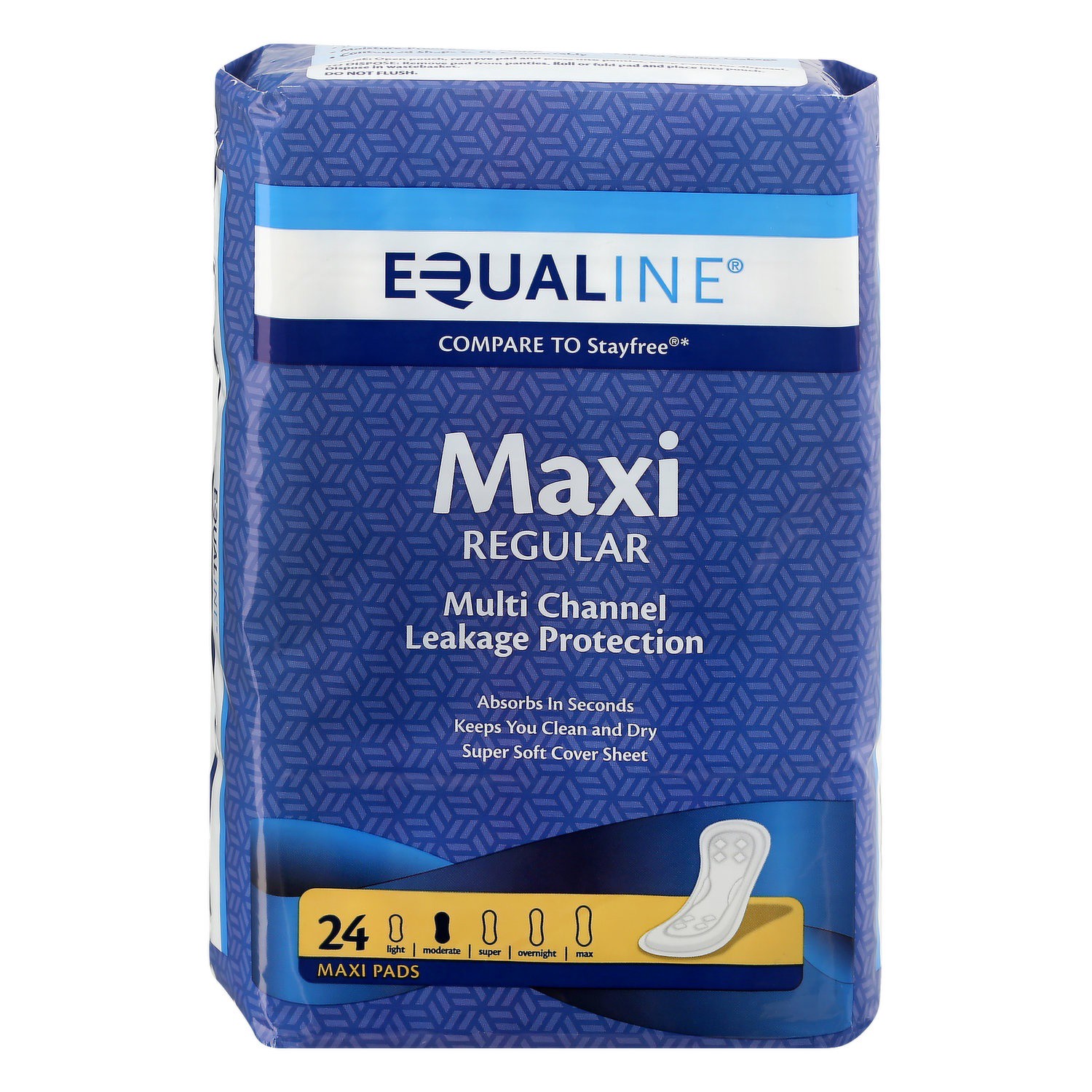 slide 1 of 1, Equaline Maxi Pads, Regular, 24 Each, 24 ct