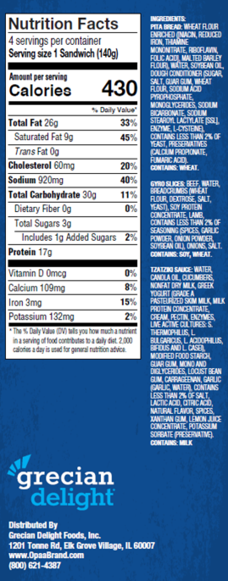 slide 2 of 2, Opaa! Gyros Kit 19.8 oz, 19.8 oz