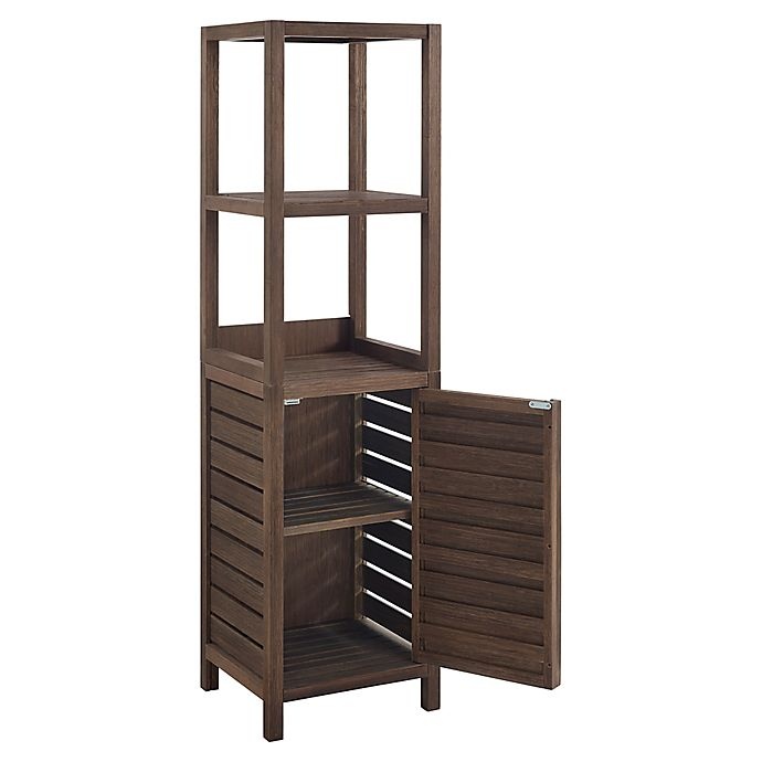 slide 2 of 3, Haven No Tools Bamboo Tower Cabinet - Mocha, 1 ct