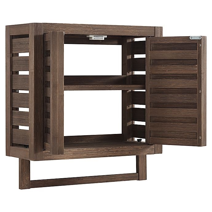 slide 2 of 3, Haven No Tools Bamboo Wall Cabinet - Mocha, 1 ct