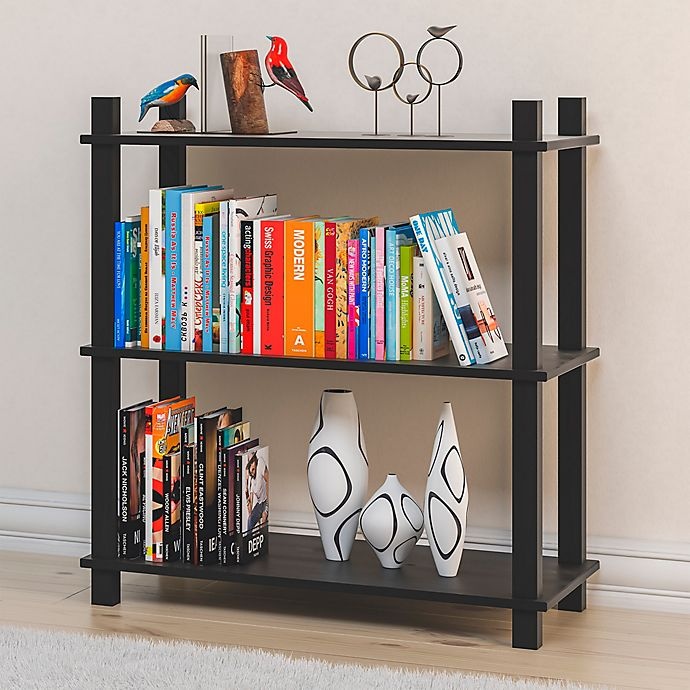 slide 2 of 6, Linon Home Movein 3-Shelf Etagere Bookcase - Black, 1 ct