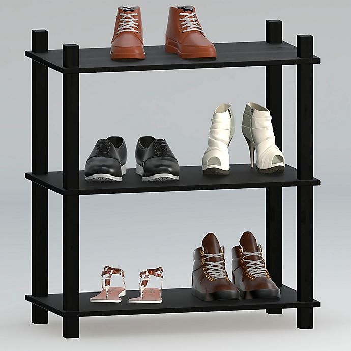 slide 6 of 6, Linon Home Movein 3-Shelf Etagere Bookcase - Black, 1 ct