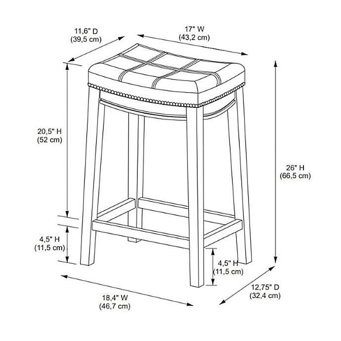 slide 2 of 6, Linon Home Westwood Counter Stool - Acacia Brown, 26 in