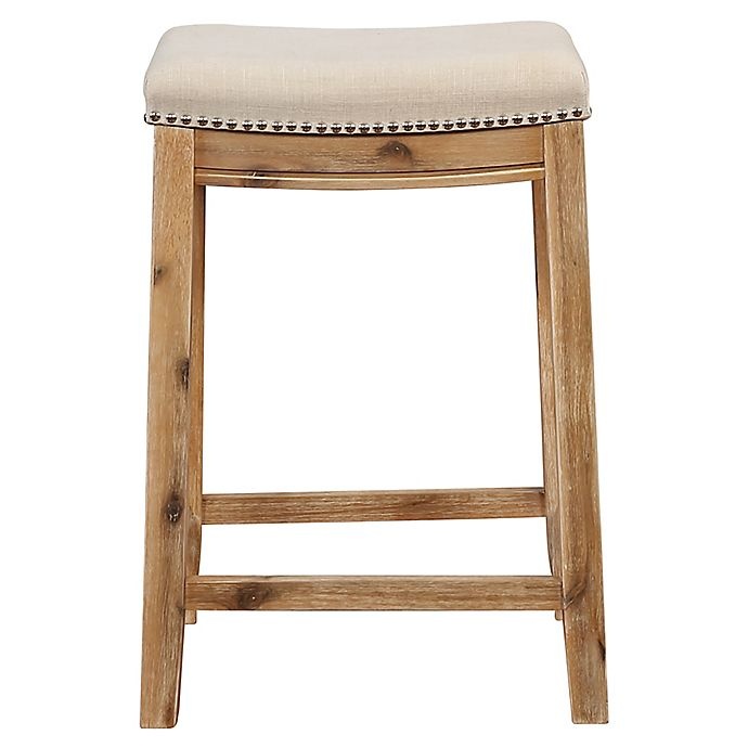 slide 3 of 6, Linon Home Westwood Counter Stool - Acacia Brown, 26 in