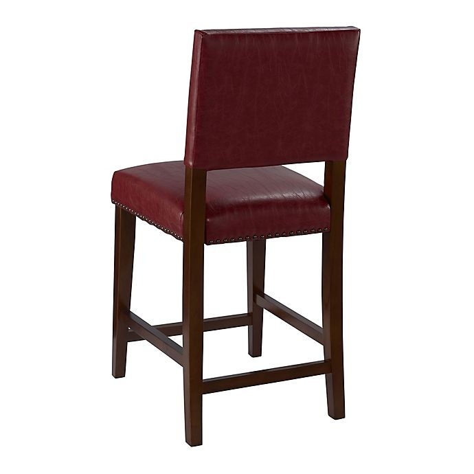 slide 4 of 4, Linon Home Brook Counter Stool - Red, 24 in