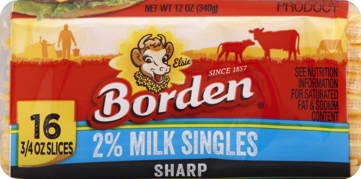 slide 2 of 5, Borden Cheese Product 16 ea, 16 ct