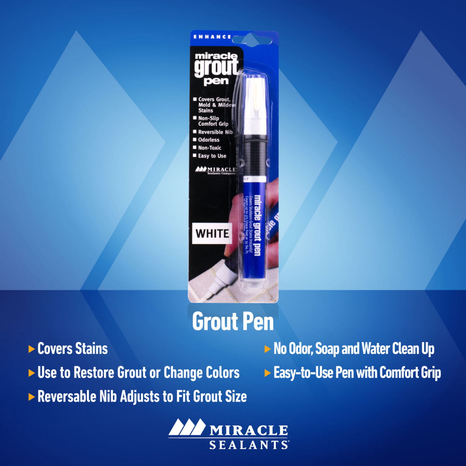 slide 2 of 4, Rustoleum Miracle Sealants Grout Pen- GRTPENWHT6 Pen, 0.25 oz