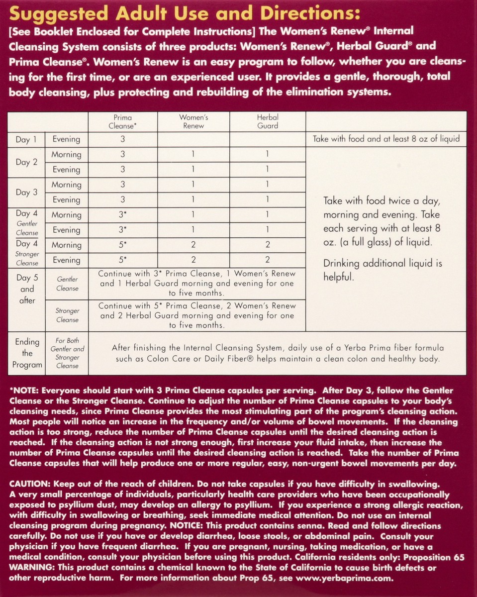 slide 7 of 13, Yerba Prima Cleanse Womn Renew Intrnl Kit, 1 ct