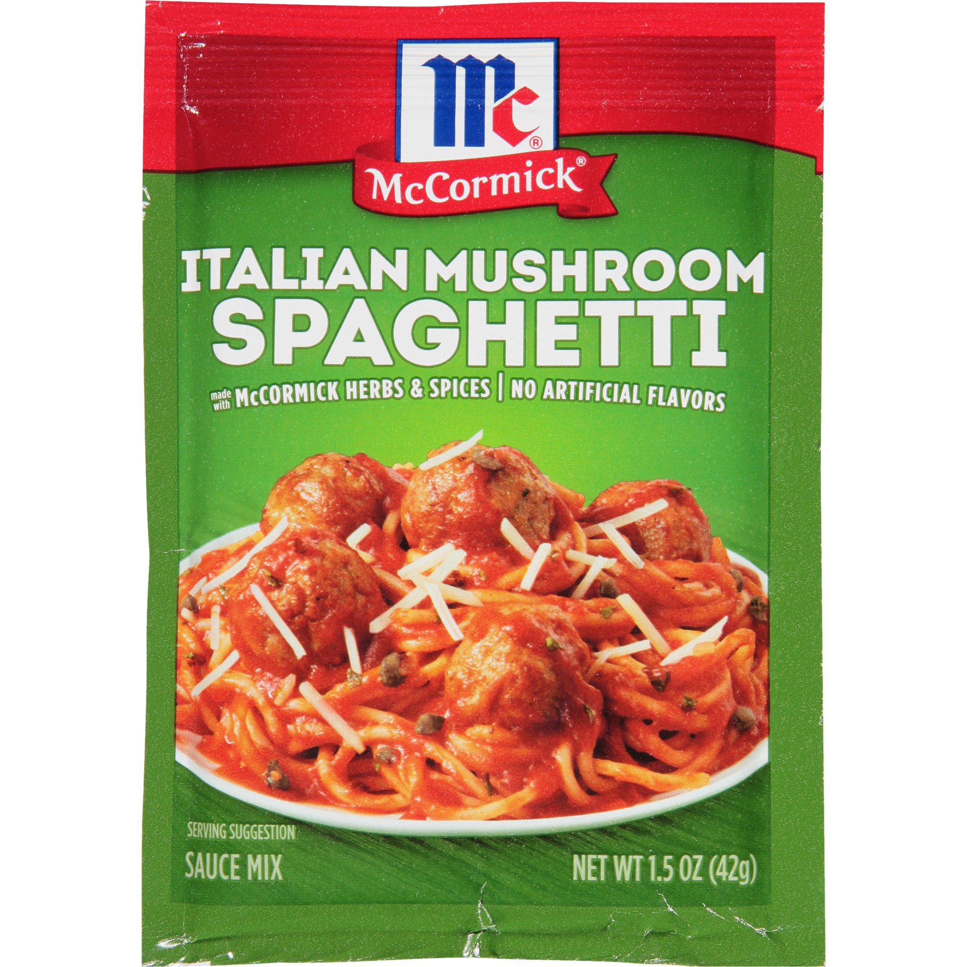 slide 1 of 5, McCormick Italian Mushroom Spaghetti Sauce, 1.5 oz